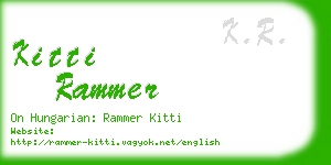 kitti rammer business card